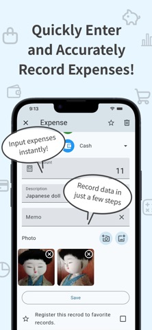Monemy: Household Account Book iPhone screenshot