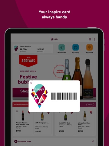 Société des alcools du Québec iPad screenshot