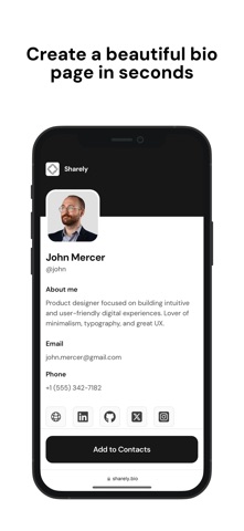 Sharely.bio Screenshot 1 of 3