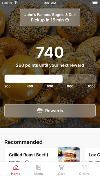 John's Famous Bagels and Deli app screenshot