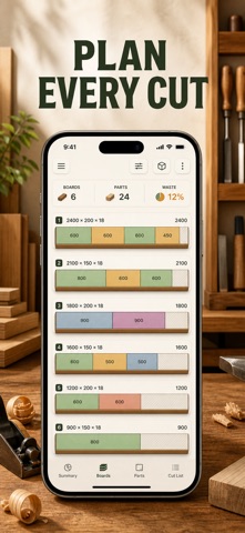 木工切割优化 下料排料图 开料清单计算器 screenshot