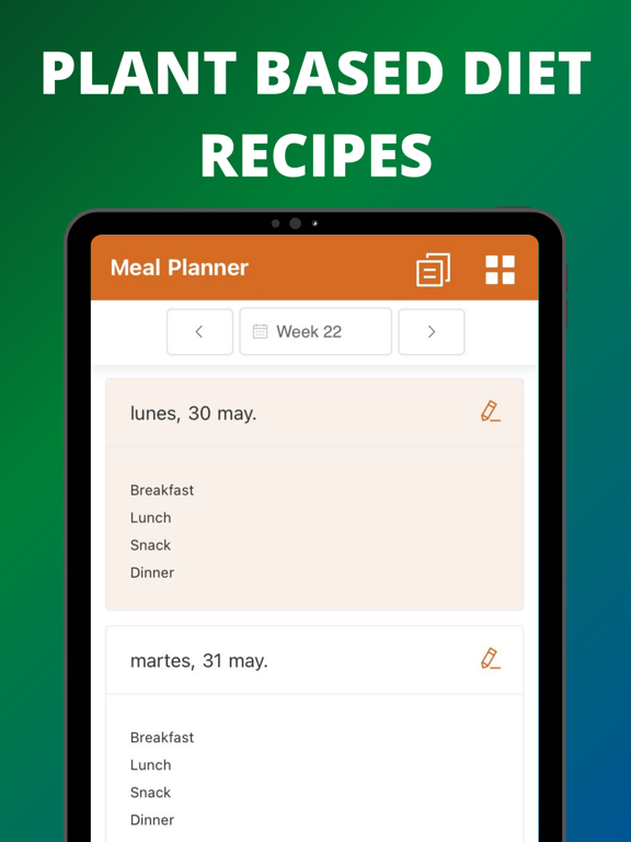 Plant Based Diet Recipes App iPad screenshot