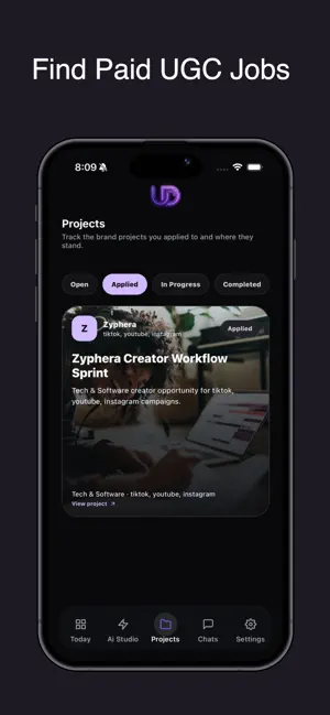 UGC Creator Jobs & Deals screenshot 1