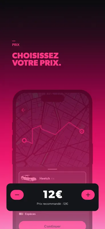 Heetch - Commandez un VTC 24/7 screenshot 3 of 8