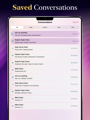 Bible Chat Daily Devotion iPad screenshot