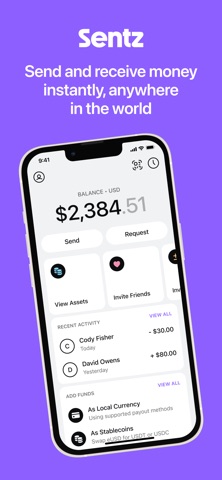 Sentz – The Global Payment App Screenshot 1 of 9