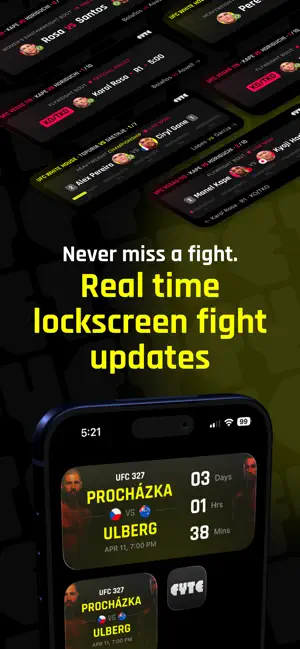 Fyte: UFC Widgets iPhone screenshot 5