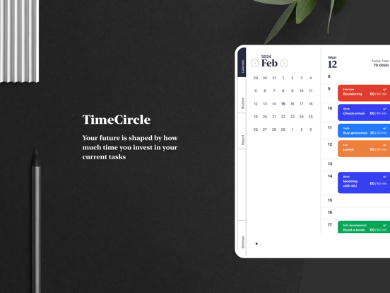 TimeCircle: FocusTime,Calendar iPad screenshot 5 - Productivity app