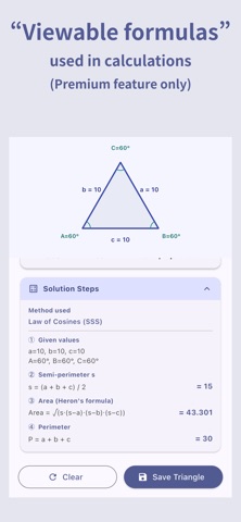 TriCalc – Triangle Solver Screenshot 1 of 3