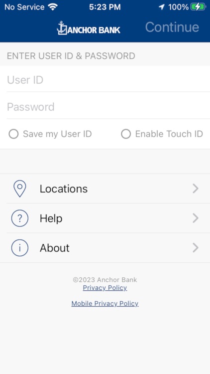 Anchor Mobile Banking
