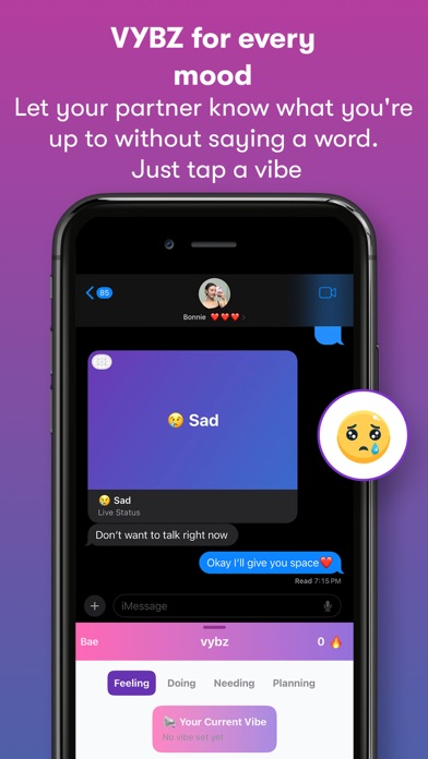 VYBZ: Your Relationship Pulse iPhone screenshot 7 - Social Networking app