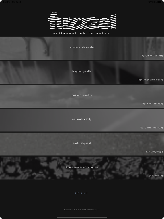 Screenshot #4 pour fuzzzel: artisanal white noise
