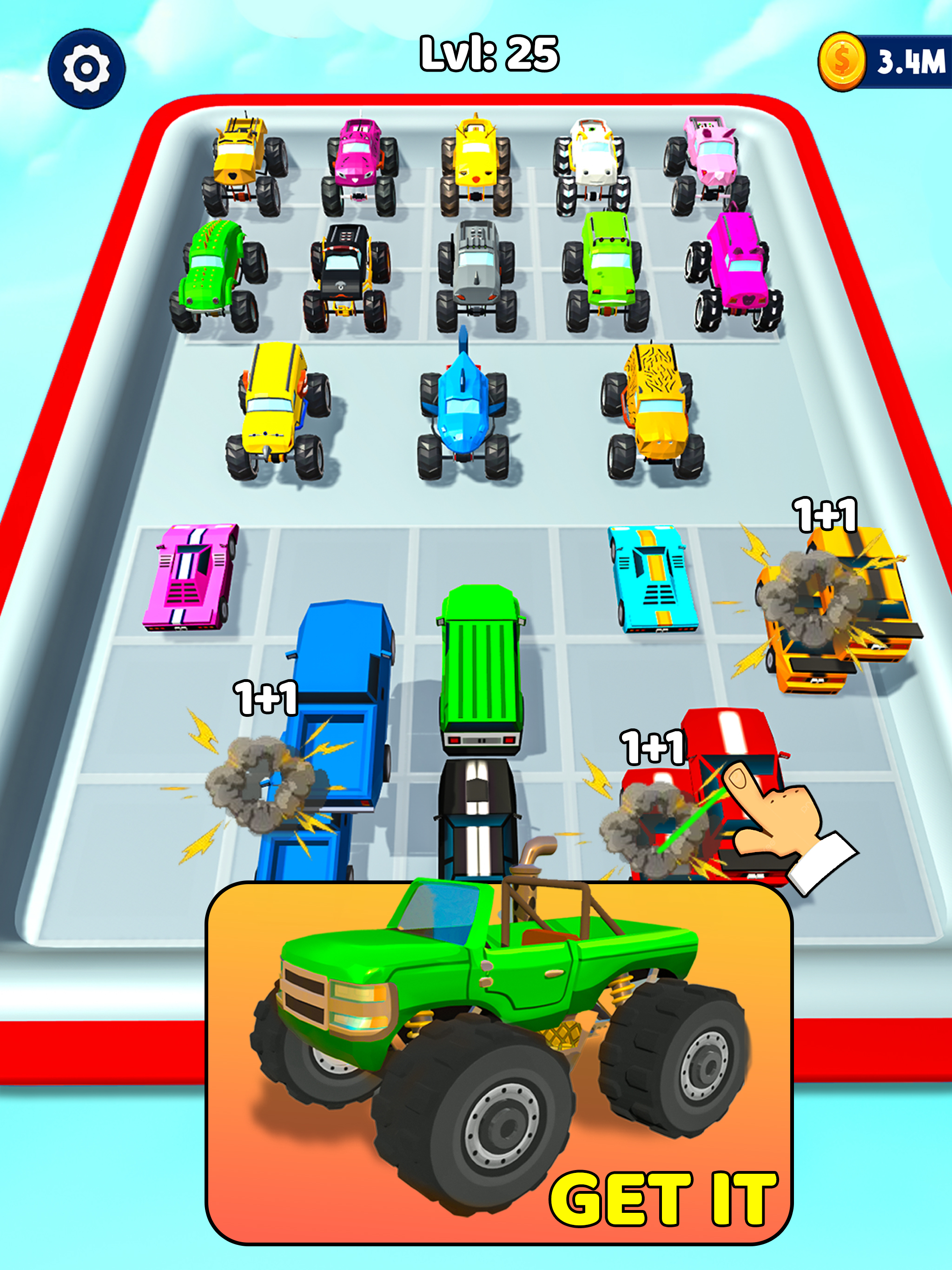 Merge Monster Truck Battles