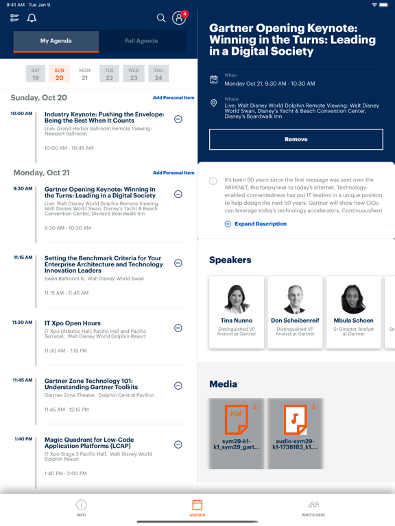 Screenshot #5 pour Gartner Conference Navigator
