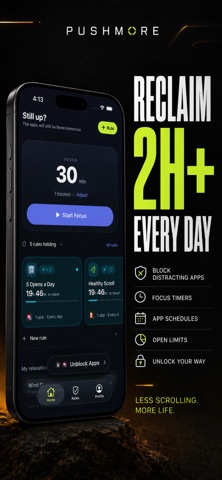 PushMore: Screen Time Control iPhone screenshot