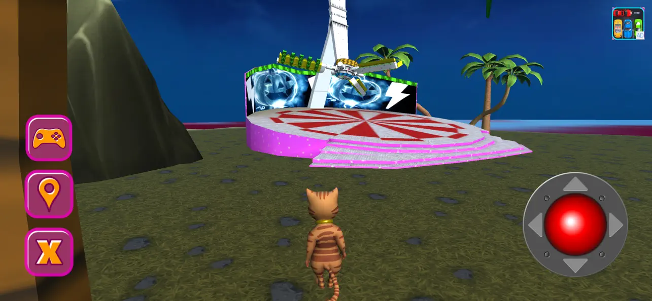 Screenshot #3 pour Halloween Cat Theme Park 3D