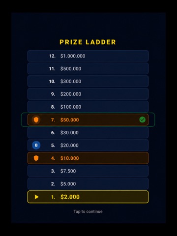 Millionaire: Trivia Game iPad screenshot