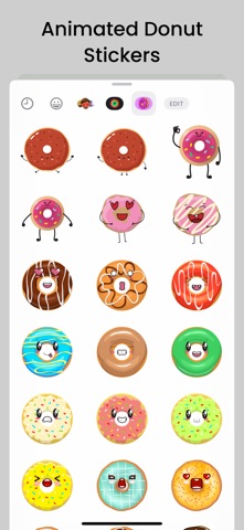 Animated Donut Emojis iPhone screenshot