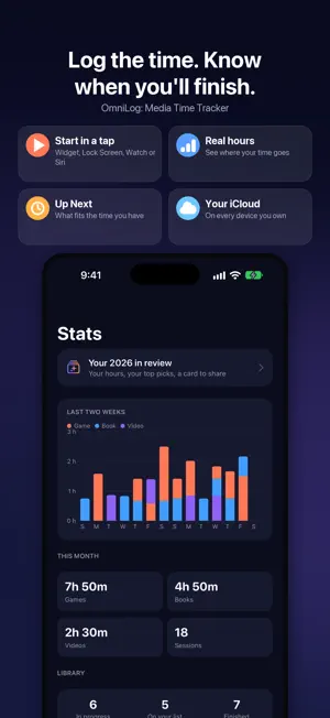 OmniLog: Media Time Tracker screenshot 1