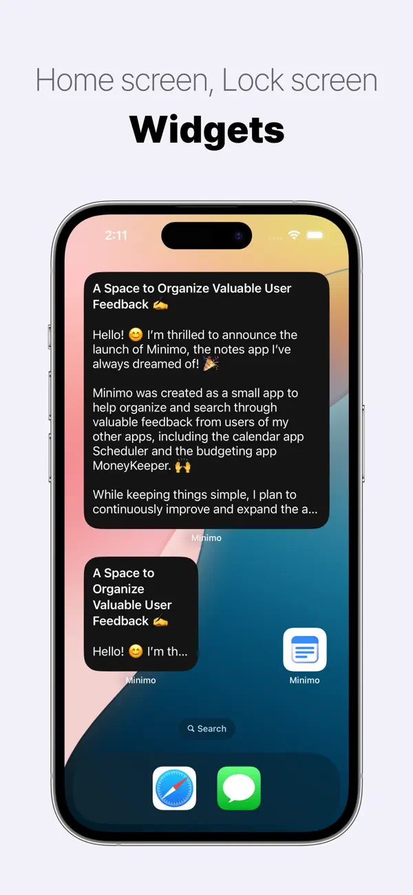#3. Minimo: Notes & Widgets (iOS) De: KYUNGHWAN KIM