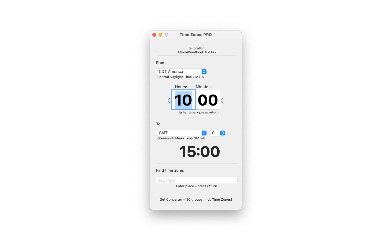 Time Zones PRO