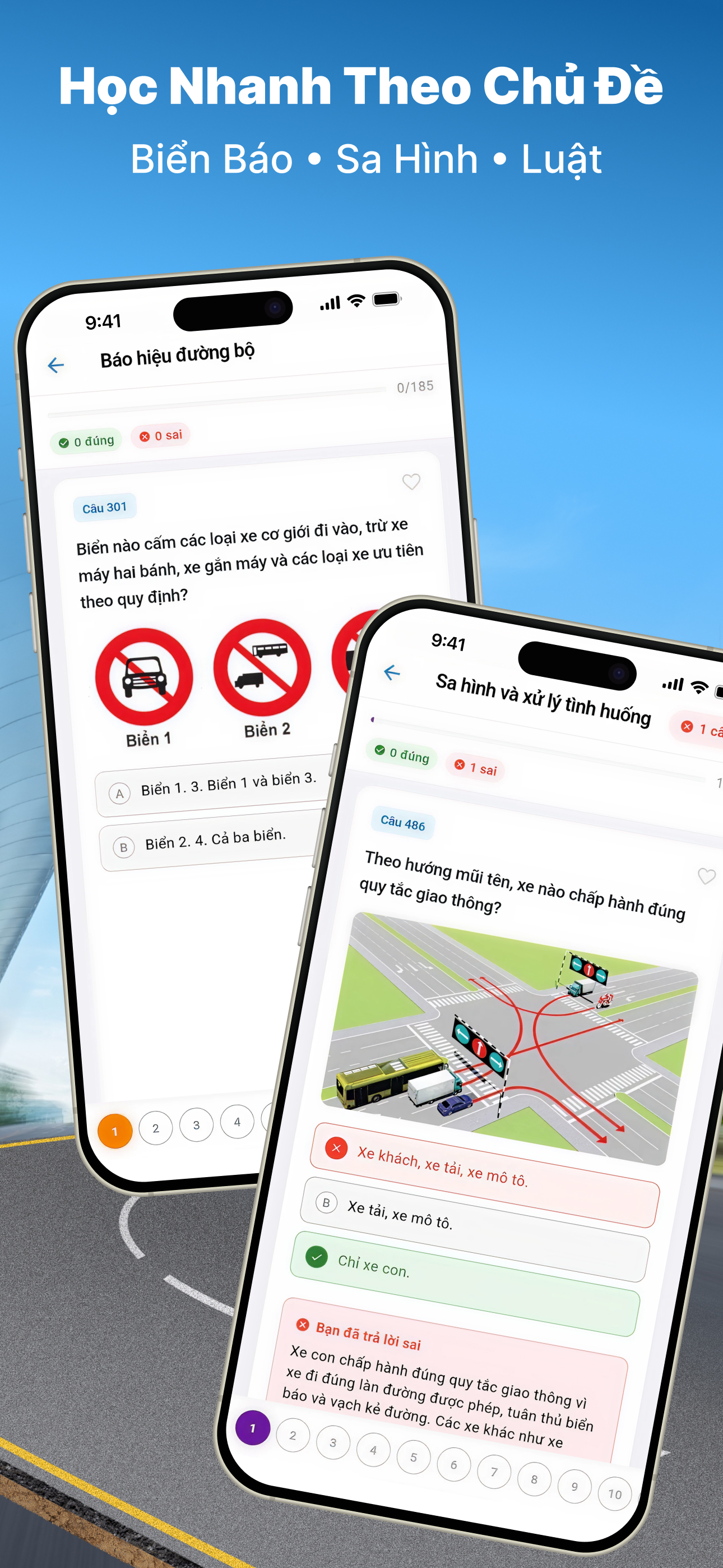 GPLX 600 câu: Quét biển báo AI