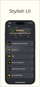 VPNSix - Optimized and Fast screenshot