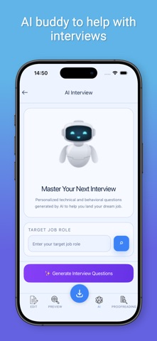 Resume Maker:AI resume builder iPhone screenshot
