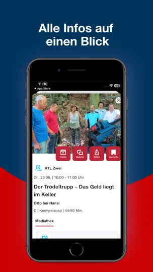 Screenshot von TV Today - Fernsehprogramm auf dem iPhone 4