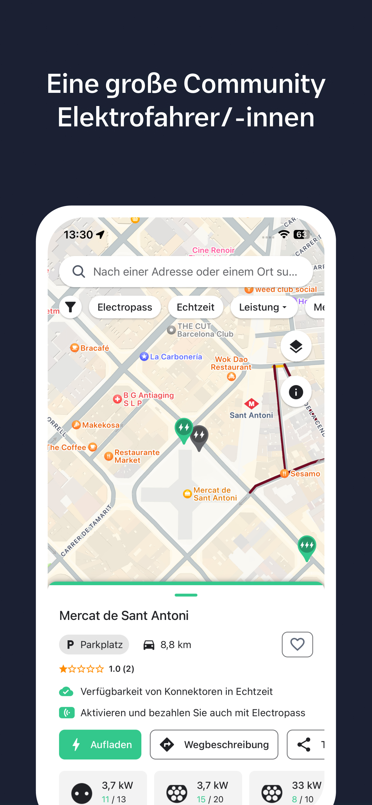 Electromaps: Ladestationen