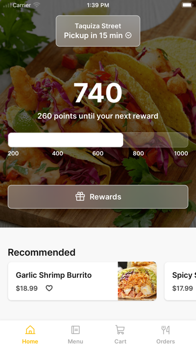 Taquiza Street iPhone screenshot 1 - Food & Drink app