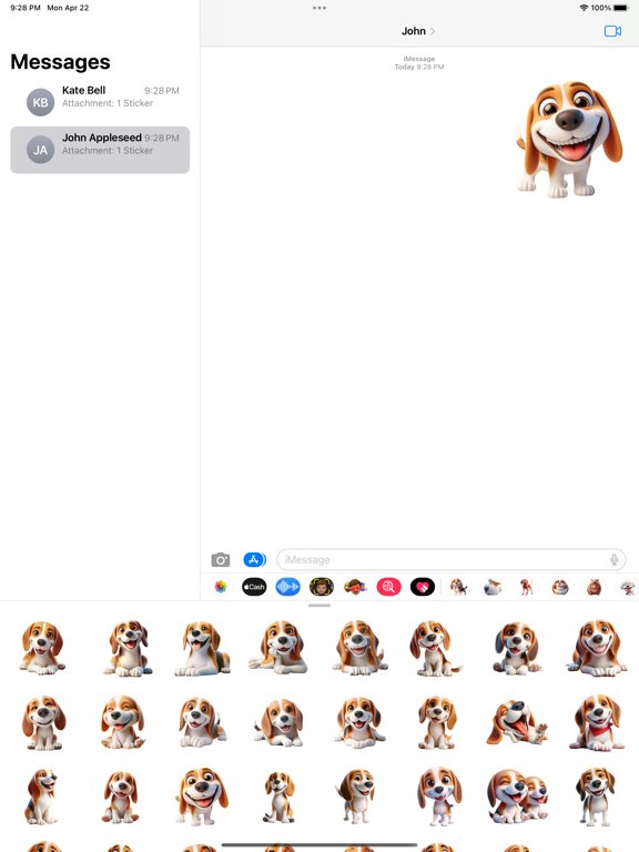 Screenshot #4 pour Happy Beagle Stickers