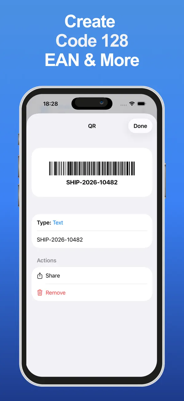 Screenshot #2 pour QR & Barcode Generator - QRHub