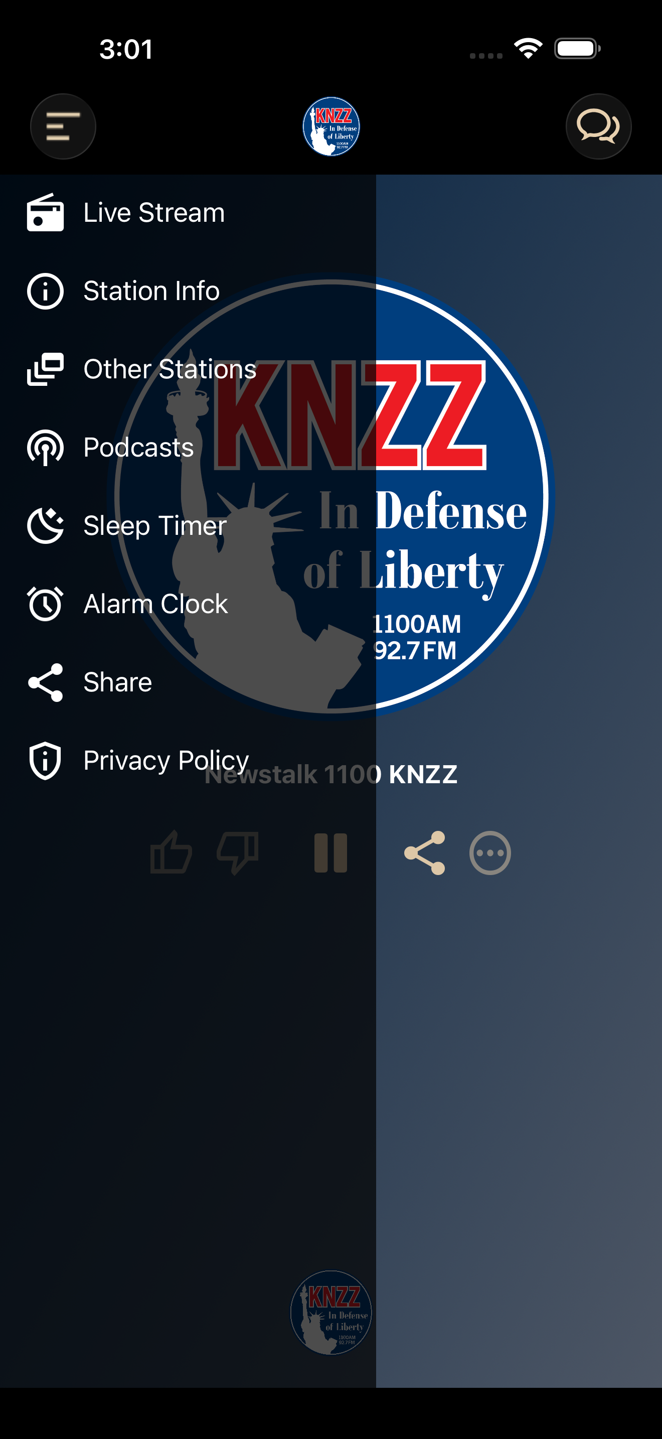 1100 KNZZ 92.7 FM screenshot 2