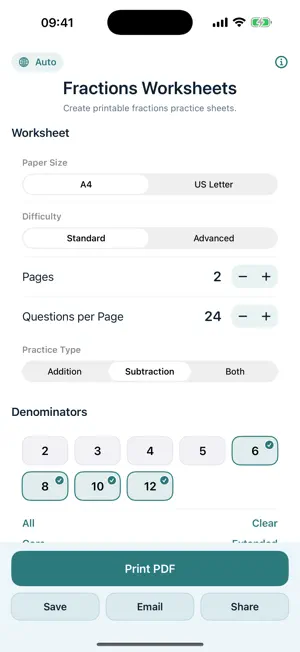 Fractions Worksheets screenshot 4