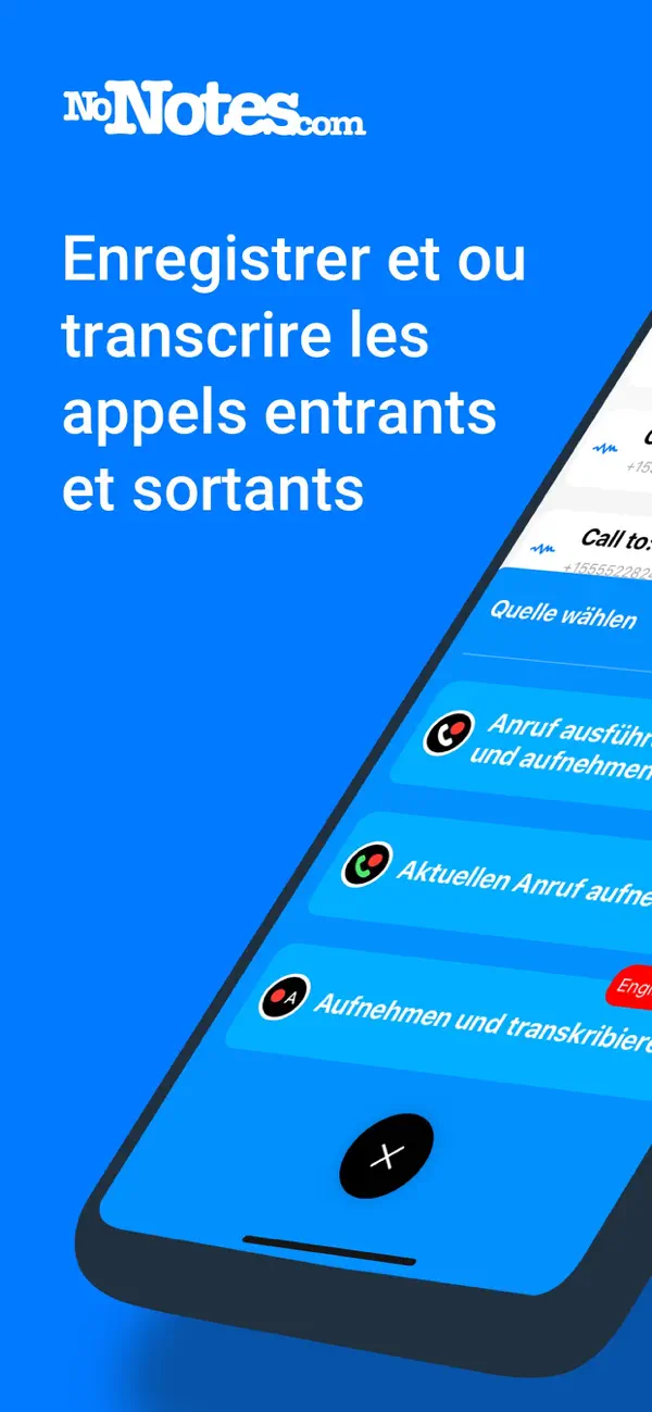 Screenshot #1 pour Call Recording by NoNotes