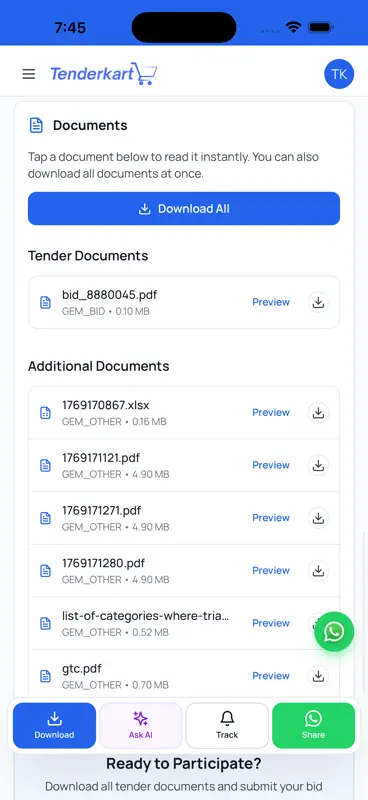 Tenderkart - India Tenders screenshot 6 of 9