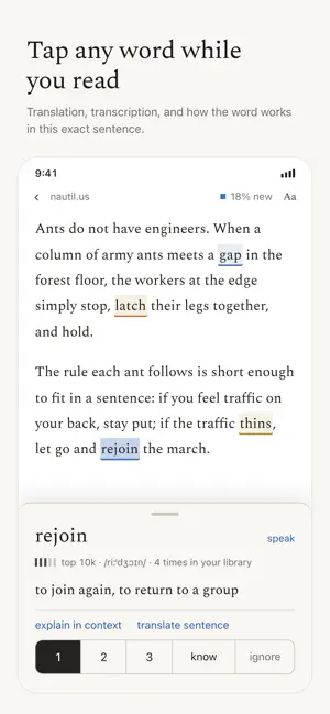 BuRead: read and keep words screenshot 1
