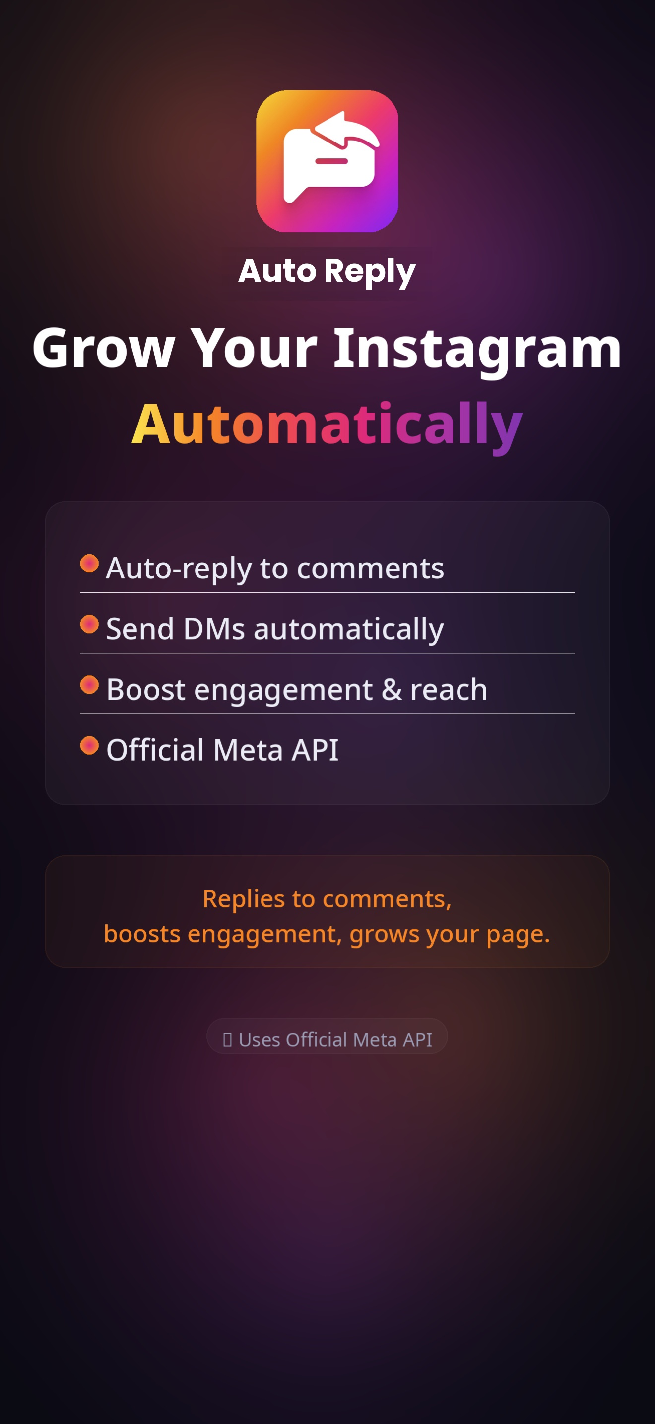 Auto Reply: Comment & DM