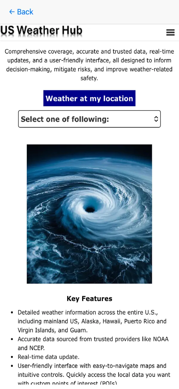 Screenshot #2 pour US Weather Hub