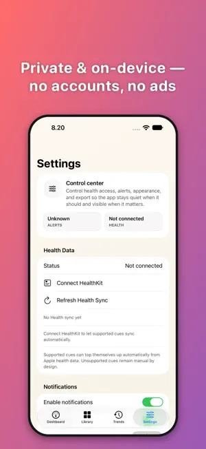 Cues: Water & Sleep Tracker screenshot 4