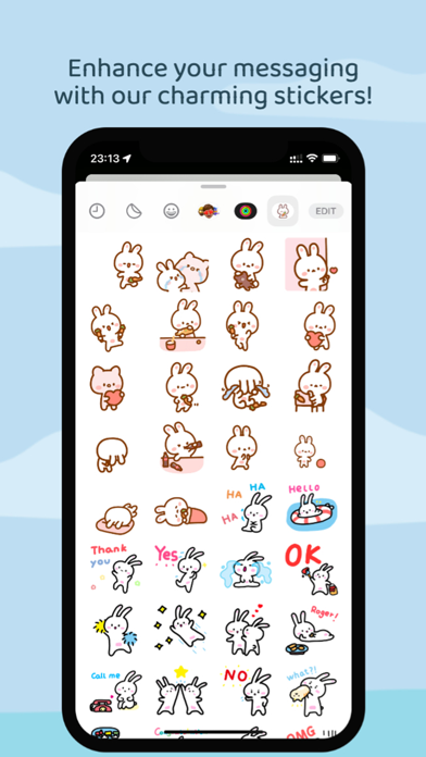 Cute Little Bunny Sticker Screenshot