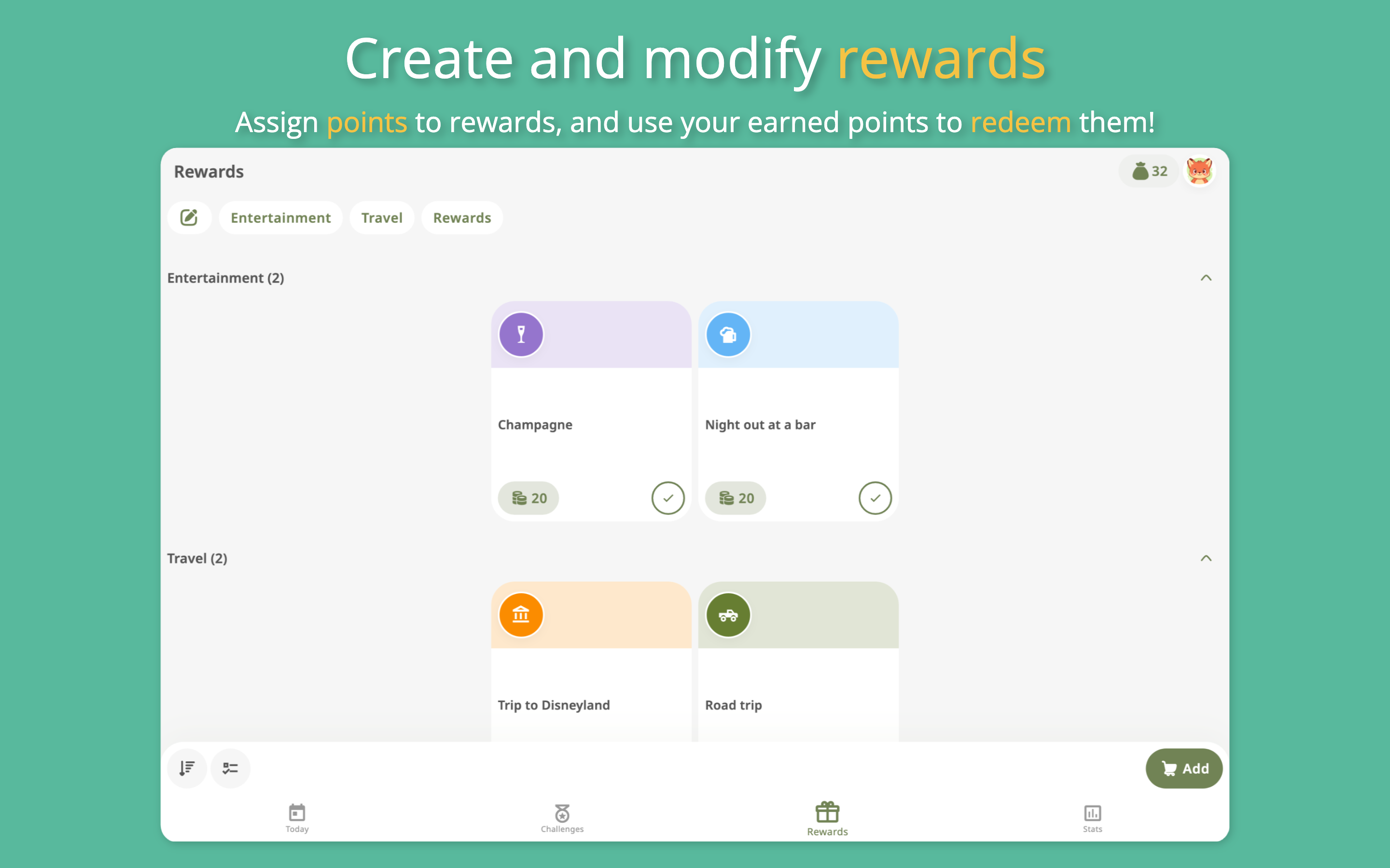 Habit Tracker: Goals & Rewards
