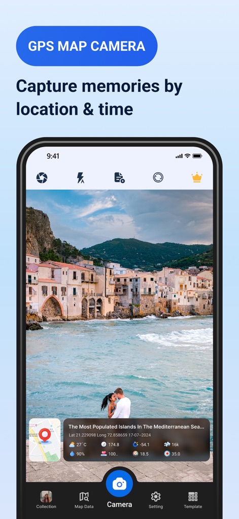 GPS Maps Camera - This tool allows users to embed precise location coordinates and environmental data like temperature and wind speed directly onto their photographs.
