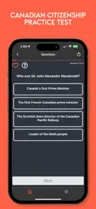 Canadian Citizenship Quiz screenshot #1 for iPhone