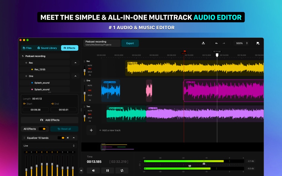 #1. Audio One: Easy Music Editing (macOS) 由: Bitnite, TOO