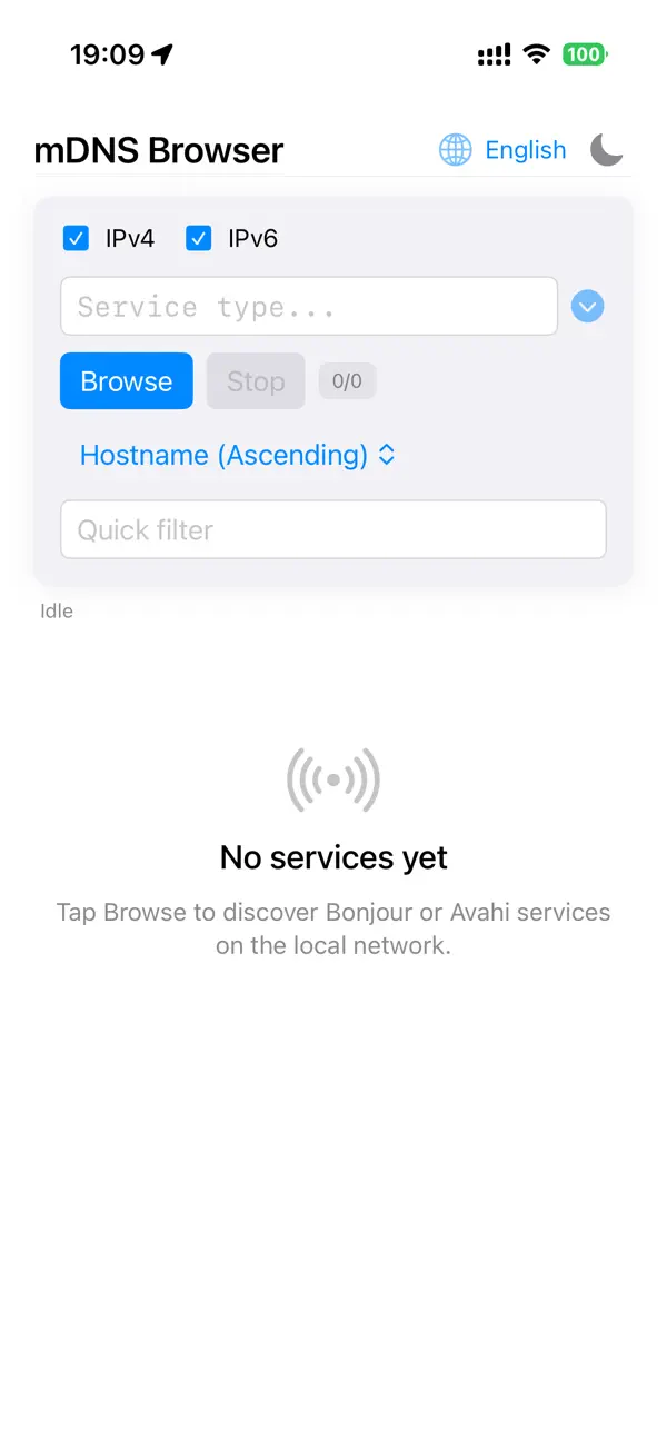 Screenshot #1 pour mDNS-Browser