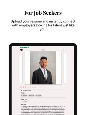 GetMeAJob.Ai iPad screenshot