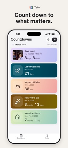 Tally - Countdown App Screenshot 1 of 6