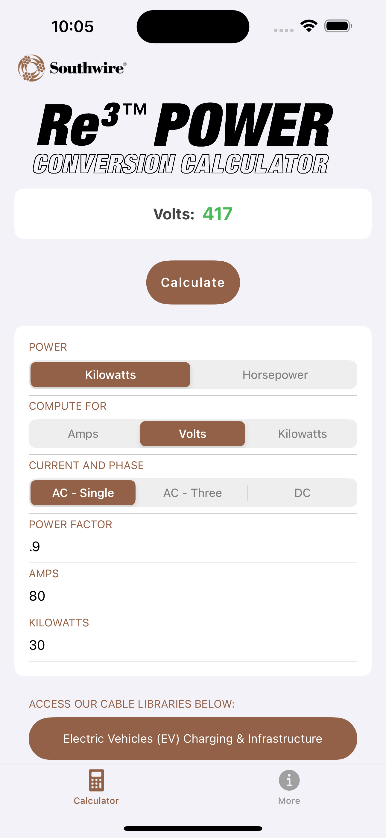 Power Conversion Calc